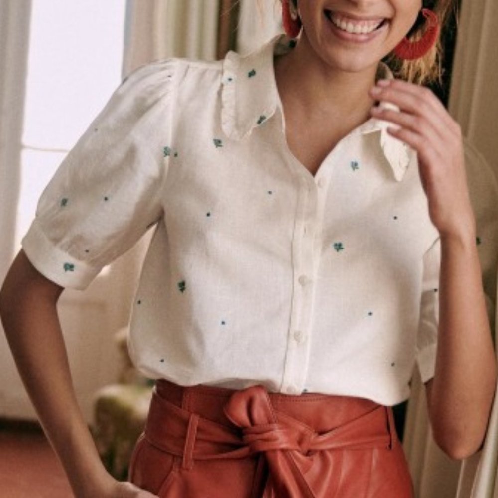 Sezane Magda Blouse - Embroidered Blouse SOLD OUT